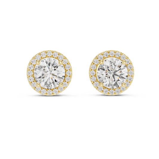 Round Lab Grown Diamond Multi-Row Statement Ring | Pave-Set Eternity Style | 10K, 14K, and 18K Gold