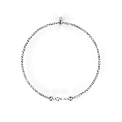 Petite Round Lab Diamond Duo Bracelet – Minimalist Charm