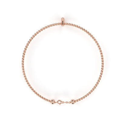 Petite Round Lab Diamond Duo Bracelet – Minimalist Charm