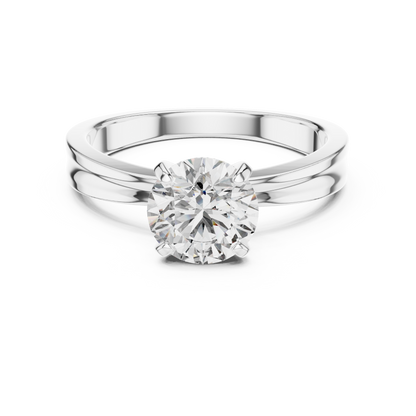 Round Lab Grown Diamond Solitaire Ring | Classic 4-Prong Setting | Solid Gold