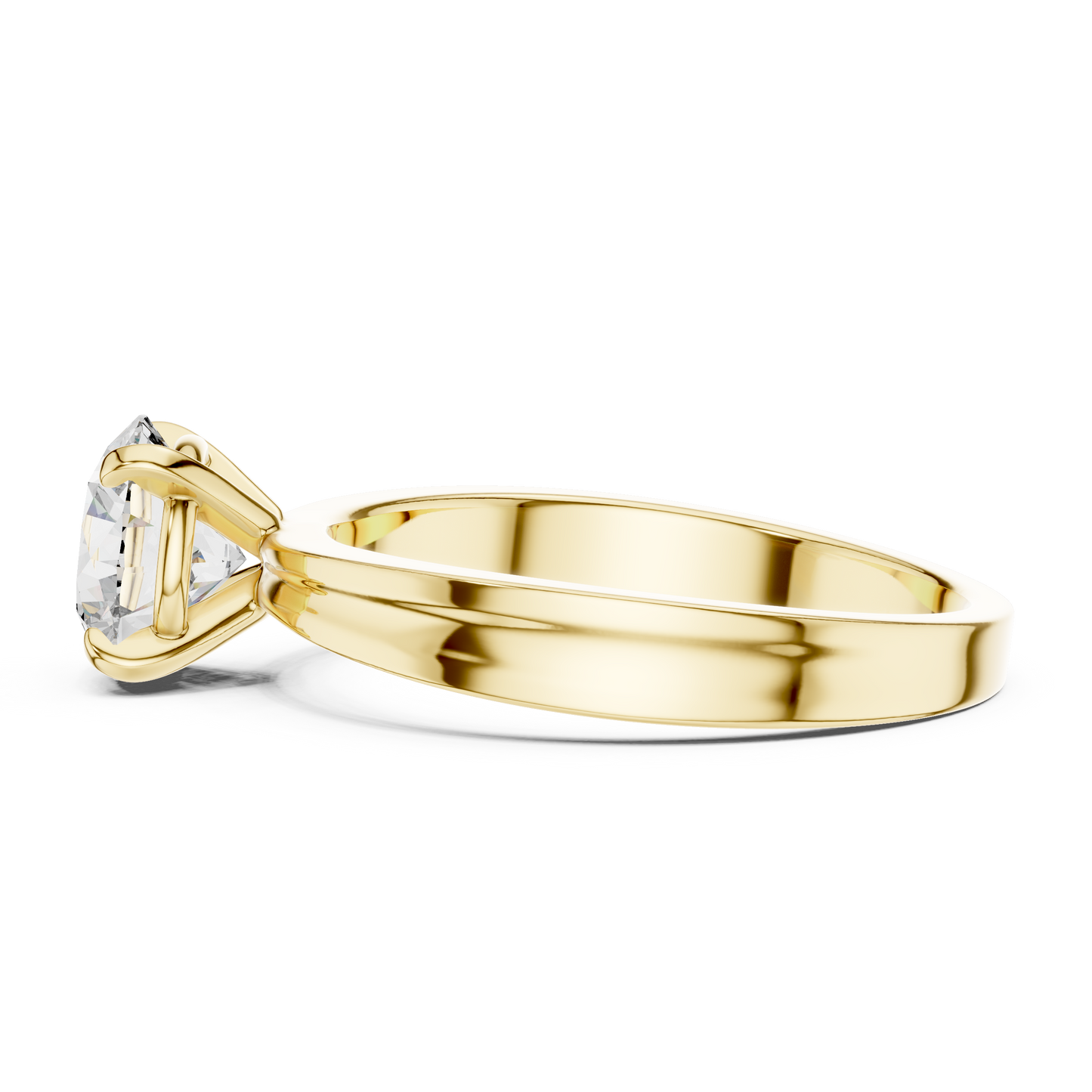 Round Lab Grown Diamond Solitaire Ring | Classic 4-Prong Setting | Solid Gold
