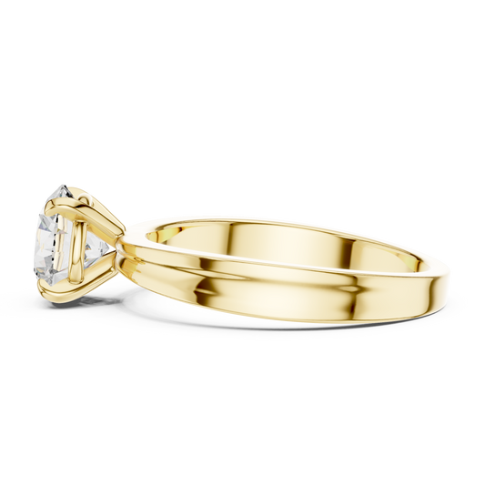 Round Lab Grown Diamond Solitaire Ring | Classic 4-Prong Setting | Solid Gold