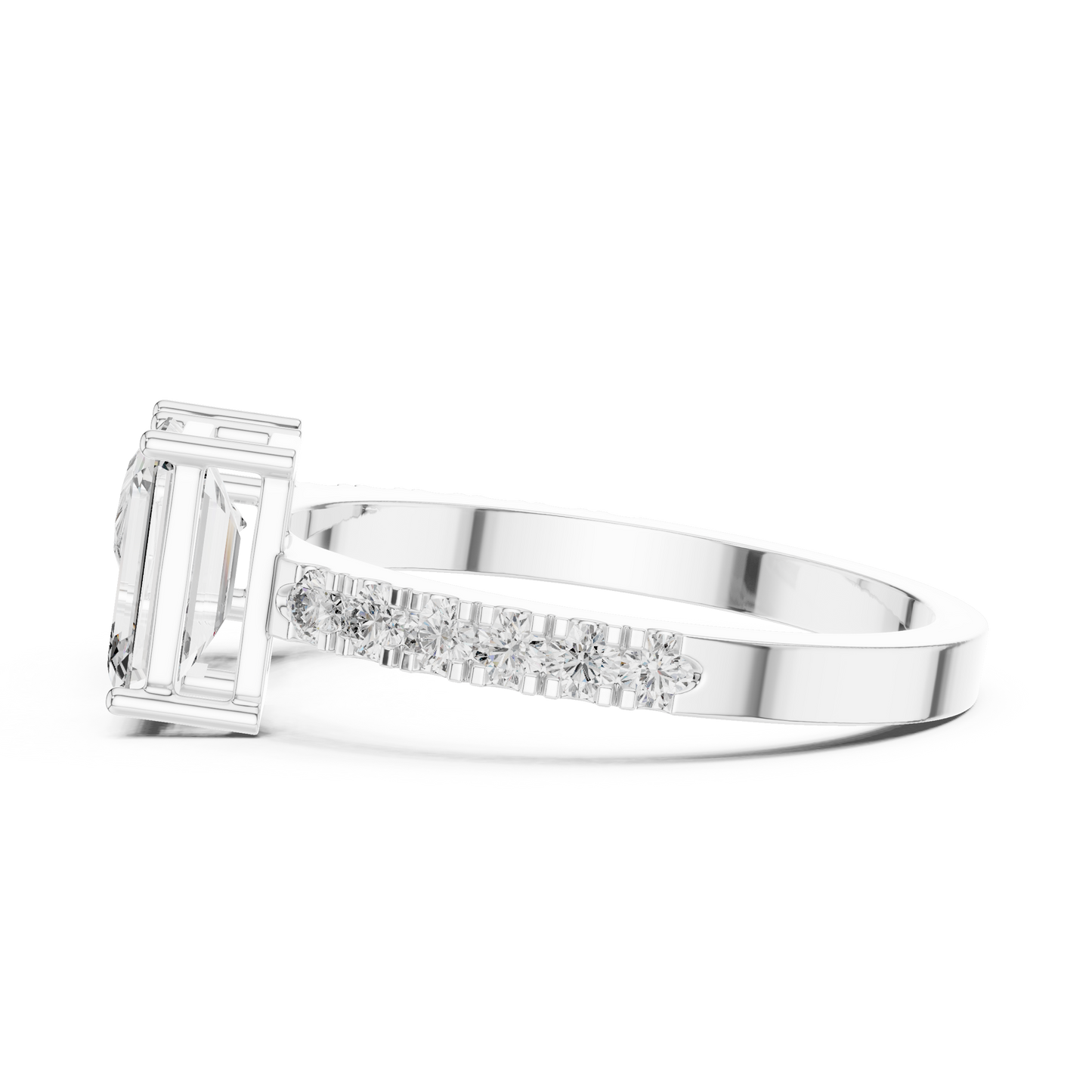 Emerald and Pear Cut Toi et Moi Lab Grown Diamond Ring | 10K, 14K, and 18K Gold