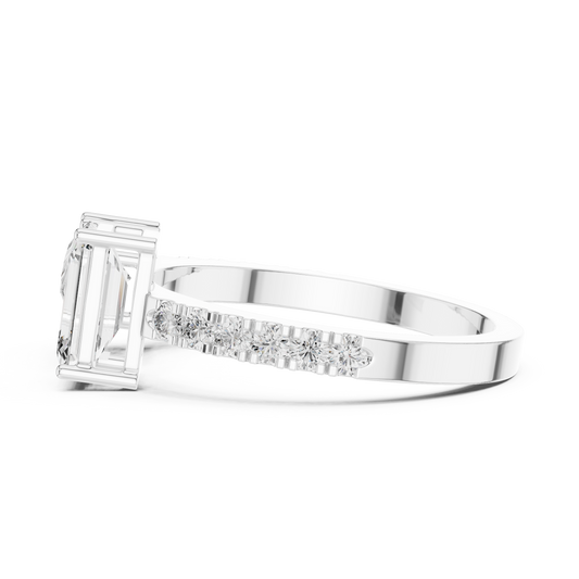 Emerald and Pear Cut Toi et Moi Lab Grown Diamond Ring | 10K, 14K, and 18K Gold