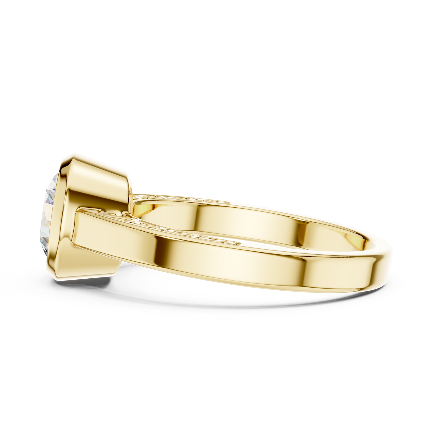 Round Lab Grown Diamond Engagement Ring | Full Eternity Floating Halo Style | 10K, 14K, and 18K Gold