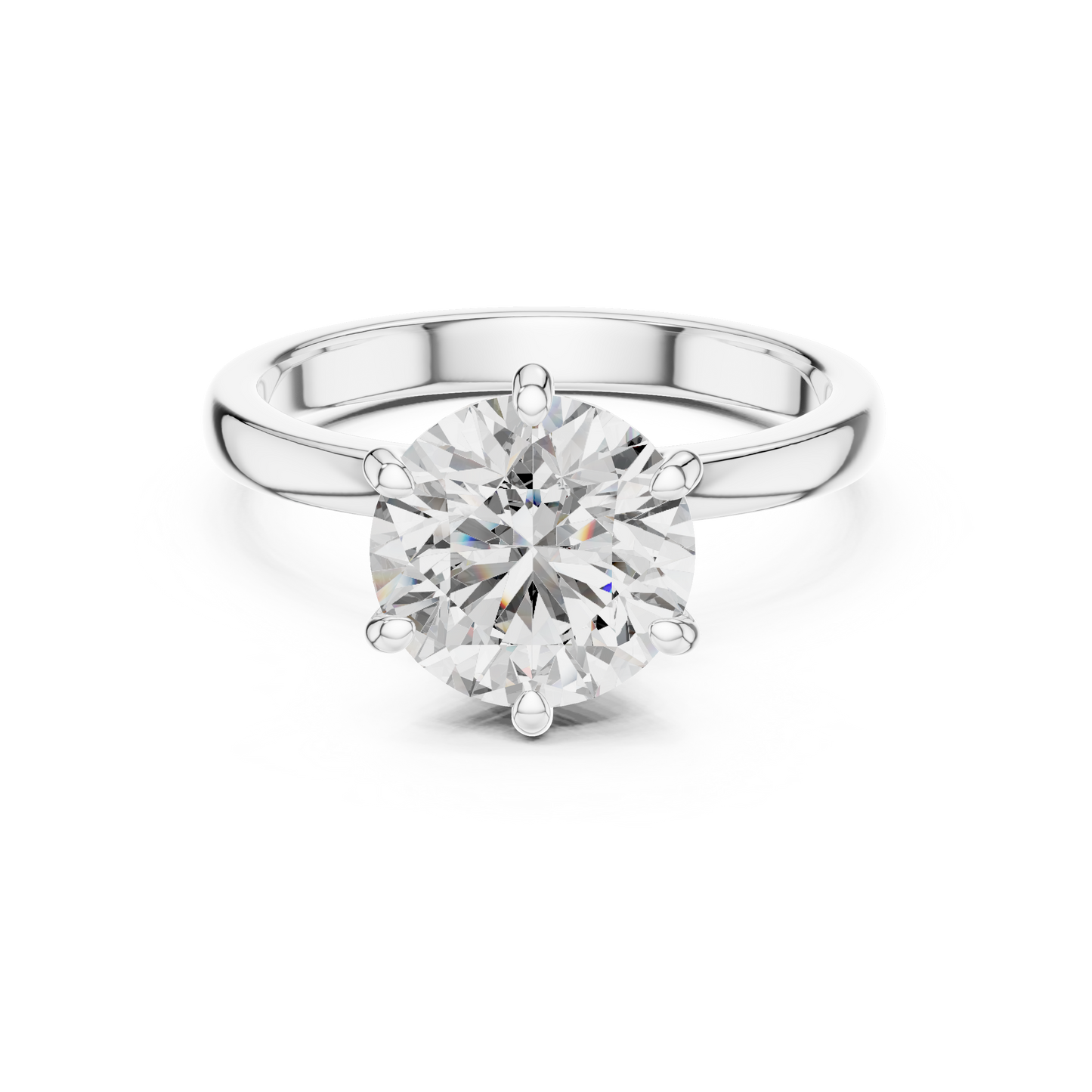 Round Lab Grown Diamond Engagement Ring | Hidden Halo Solitaire | 10K, 14K, and 18K Gold