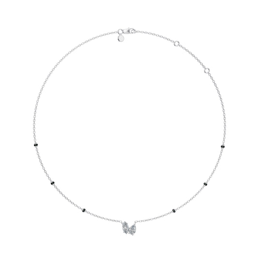 Pear and Marquise Toi et Moi Modern Mangalsutra | Solid Gold 18K and 14K