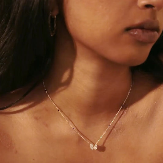 Pear and Marquise Toi et Moi Modern Mangalsutra | Solid Gold 18K and 14K