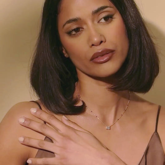 Emerald Cut Lab Diamond Modern Mangalsutra | Mangalsuta DEF VVS 14K / 18K Solid Gold