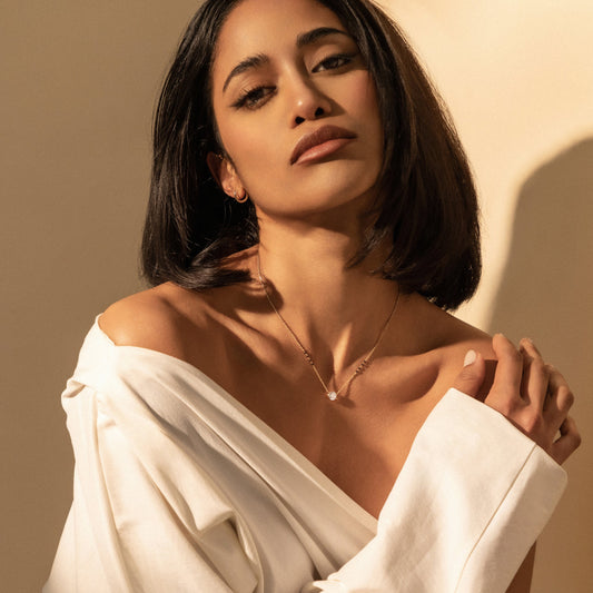 Round Solitaire Modern Mangalsutra | Fixed Pendant DEF VVS 14K / 18K Solid Gold