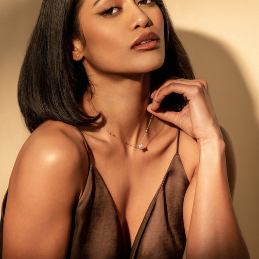 East-West Radiant Modern Mangalsutra | Horizontal DEF VVS 14K / 18K Solid Gold