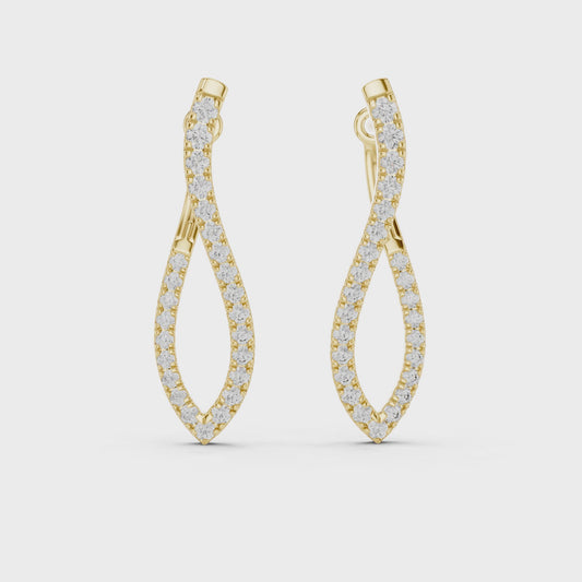 Round Lab Grown Diamond Halo Earrings | Brilliant Stud Set | 10K, 14K, and 18K Gold