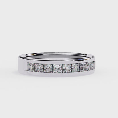 Princess Cut Lab Diamond Eleven-Stone Band – Modern Elegance Ring