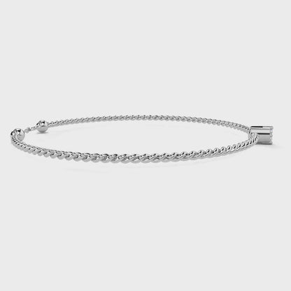Petite Round Lab Diamond Duo Bracelet – Minimalist Charm