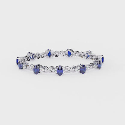 Exquisite Oval and Round Lab Diamond Bracelet – Luxe Multi-Stone Statement