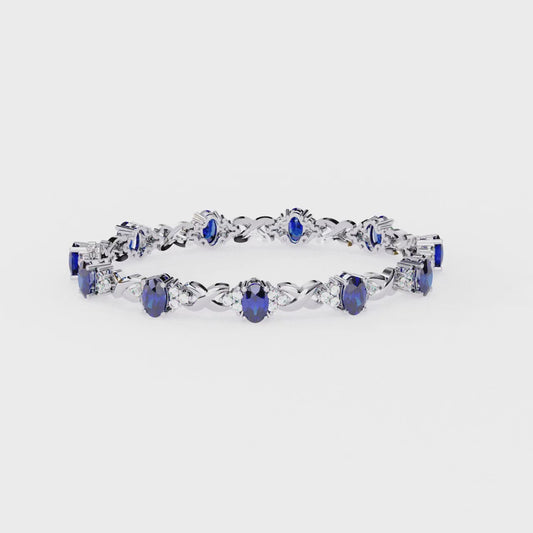 Exquisite Oval and Round Lab Diamond Bracelet – Luxe Multi-Stone Statement