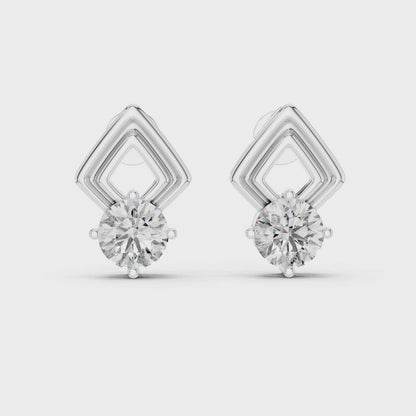 Round Lab Grown Diamond Solitaire Engagement Ring | Petal-Inspired Six-Prong Setting | 10K, 14K, and 18K Gold