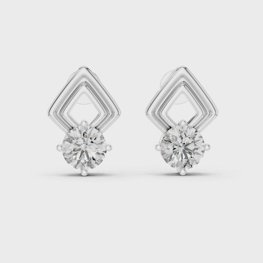 Round Lab Grown Diamond Solitaire Engagement Ring | Petal-Inspired Six-Prong Setting | 10K, 14K, and 18K Gold