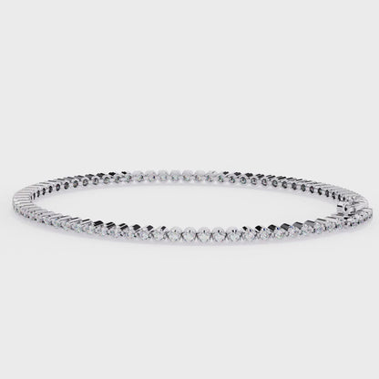 Brilliant Lab Diamond Multi-Stone Bracelet – Radiant Round-Cut Elegance