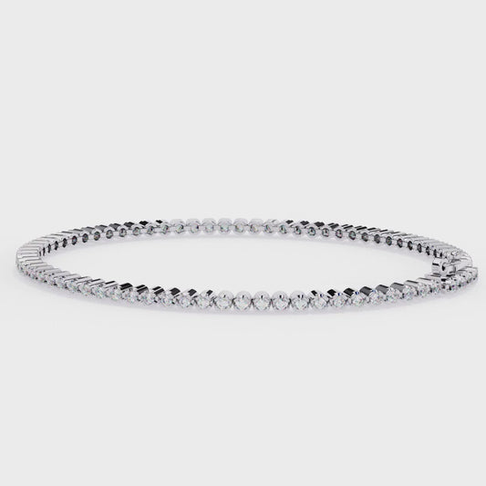 Brilliant Lab Diamond Multi-Stone Bracelet – Radiant Round-Cut Elegance
