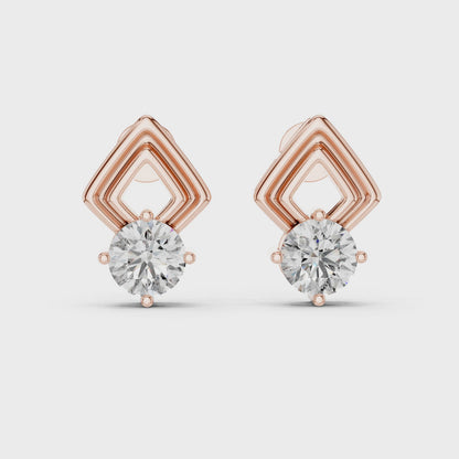 Round Lab Grown Diamond Solitaire Engagement Ring | Petal-Inspired Six-Prong Setting | 10K, 14K, and 18K Gold