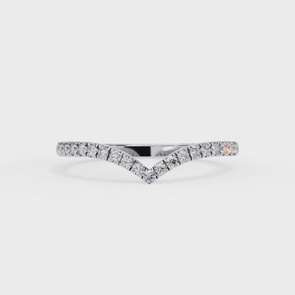 Minimalist Round Lab Diamond Band – 29 Stone Eternity Ring – 10K 14K 18K Solid Gold