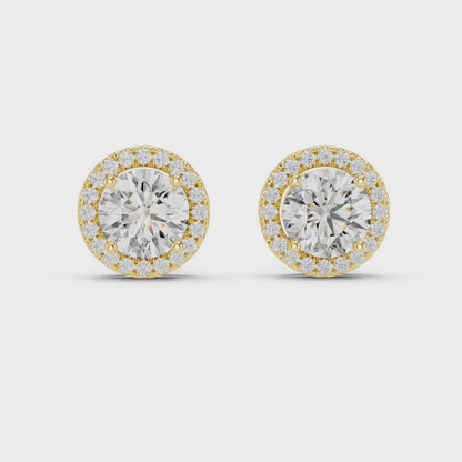 Round Lab Grown Diamond Multi-Row Statement Ring | Pave-Set Eternity Style | 10K, 14K, and 18K Gold