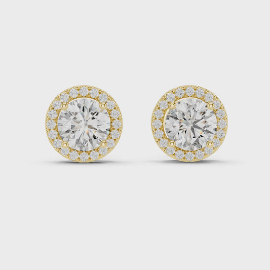 Round Lab Grown Diamond Multi-Row Statement Ring | Pave-Set Eternity Style | 10K, 14K, and 18K Gold